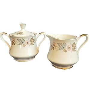 Empress China Chatham R1904 Creamer & Sugar Bowl + Lid Japan